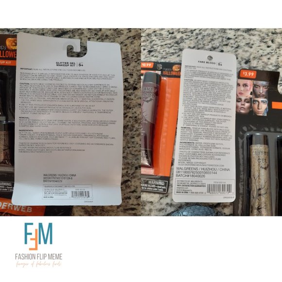 New! Halloween / Goth Décor and Makeup 8 Piece Bundle - Picture 3 of 5